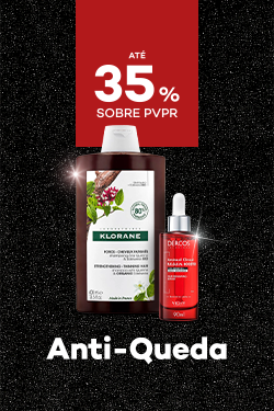 Produtos Anti Queda com destaque promocional de até 35% sobre preço de Venda ao Público Recomendado